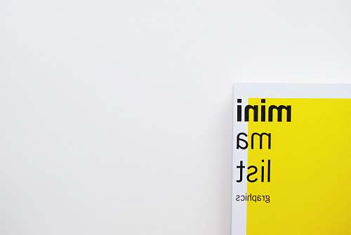 white board Mini Ma List graphics poster yellow